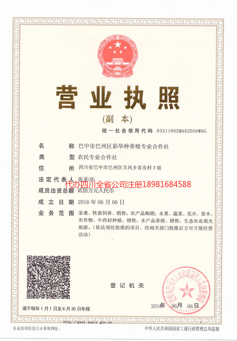 永城永城彩华种养殖专业合作社